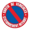 Disque de stationnement interdit Ø 25 cm - Signalisation sortie de véhicules* Clearance
