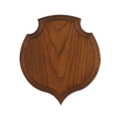 Ecusson chasse trophée Coeur chêne foncé ciré tailles multiples* Online