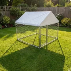 Enclos extérieur galvanisé avec toile imperméable 2x2x1,6 m* Discount