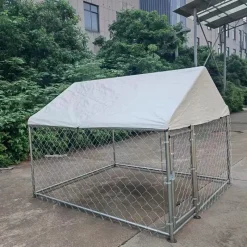 Enclos extérieur galvanisé avec toile imperméable 2x2x1,6 m* Discount