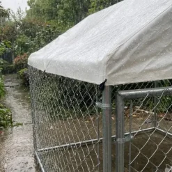 Enclos extérieur galvanisé avec toile imperméable 2x2x1,6 m* Discount