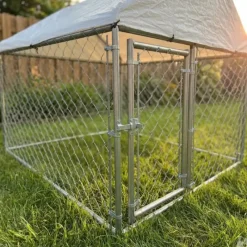 Enclos extérieur galvanisé avec toile imperméable 2x2x1,6 m* Discount