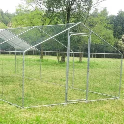 Enclos pour volailles 6x3x2m - 18m² en tube galvanisé et toile PE imperméable* New