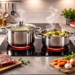 Faitout Marmite Couvercle Ø24cm Acier Inox Tous Feux* New