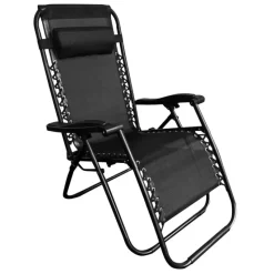 Fauteuil relax acier 176x67x110cm dossier 5 positions*