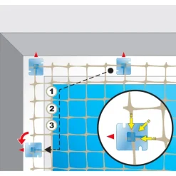 Fixation de protection filet FIXNET 500 pièces* Hot