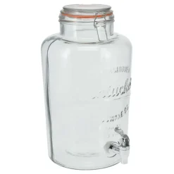 Fontaine à boisson en verre 8L - Robinet verseur et couvercle à clip* Hot