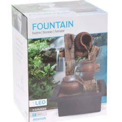 Fontaine décorative en polyrésine avec LED et amphores - 22x19x29cm* Sale