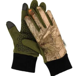 Gants anti-glisse déperlant polyester camo forest kaki 8 et 9*Somlys Best