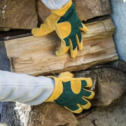 Gants de travail cuir Black Fox - Taille 8 - Protection et dextérité pour la manutention du bois*Blackfox Best