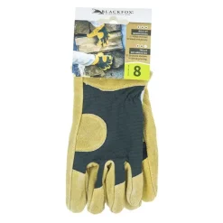 Gants de travail cuir Black Fox - Taille 8 - Protection et dextérité pour la manutention du bois*Blackfox Best
