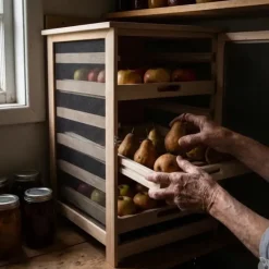 Garde manger en bois pour fruits et légumes largeur 50 cm* Online