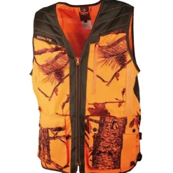 Gilet Classy déperlant polyester nylon camo orange vert S à 4XL*Somlys New