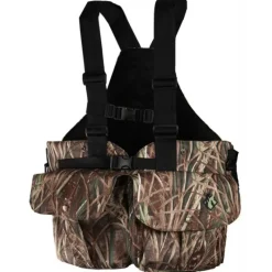 Gilet harnais de chasse adaptable multi poches camo roseaux*Somlys Sale