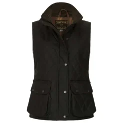 Gilet Walker and Hawkes Haxby Vert Coton Ciré Femme*Walker & Hawkes Sale