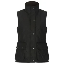 Gilet Walker and Hawkes Haxby Vert Coton Ciré Femme*Walker & Hawkes Sale