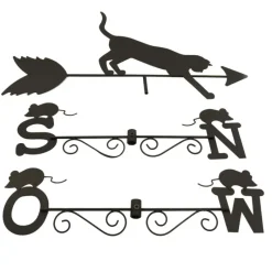 Girouette chat météo métal pour jardin, toit d'extérieur, direction du vent* Hot