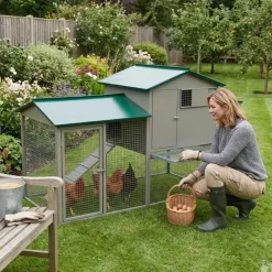 Grand poulailler métal galvanisé 3/4 poules 200X80X120 cm* New