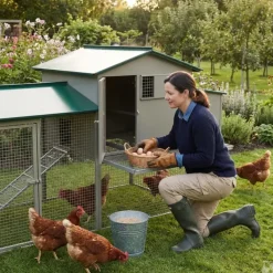 Grand poulailler métal galvanisé 3/4 poules 200X80X120 cm* New