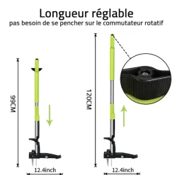 Griffe d’arrache-herbe manuelle aluminium 98 cm* New