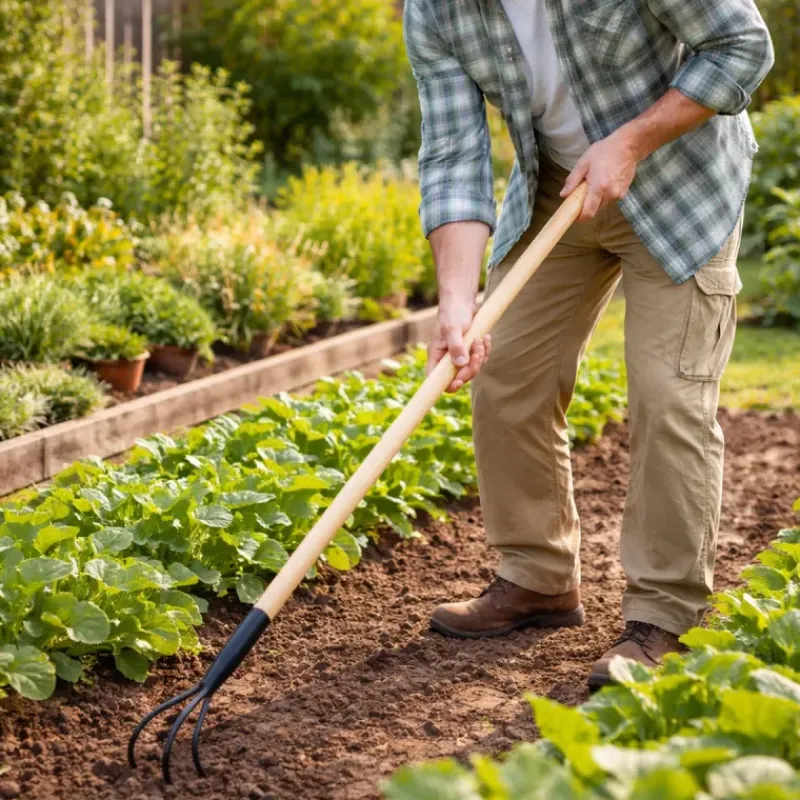 Griffe de jardin 3 dents ® - 150 cm - Acier carbone & manche bois*Progarden Best