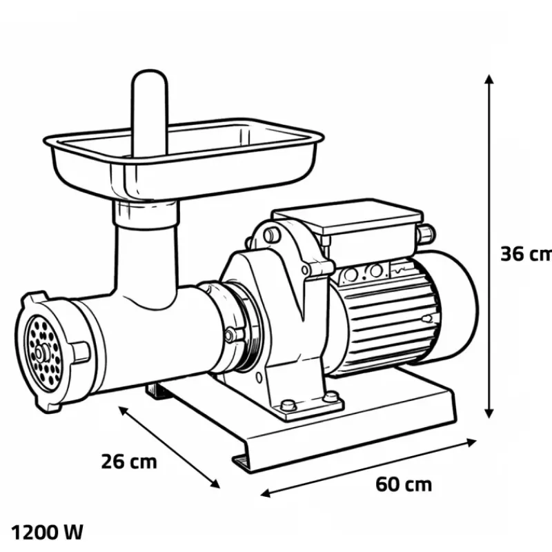 Hachoir Professionnel Moteur Étanche Monophasé Induction 1200W*Reber Hot
