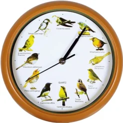 Horloge murale musicale 12 sons de oiseaux 24.5 cm* Outlet