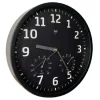 Horloge radiopilotée confort plastique verre noir et blanc Ø 25cm* Best