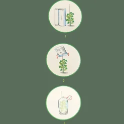 Housse croissance avec liens tomates gaine de forçage polyéthylène jaune traité anti-U.V*Nortene Clearance