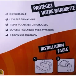 Housse protection voiture banquette arrière 140 x 120 cm* Sale