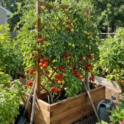 Jardinière bois autoclave classe 3 avec treillis 90x31x140cm* Hot