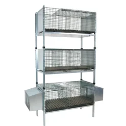 Kit complet 3 cages d'élevage lapin 102 X 50 X 190 cm* New