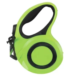 Laisse rétractable 5m sangle réfléchissante chien 40kg jaune* Clearance