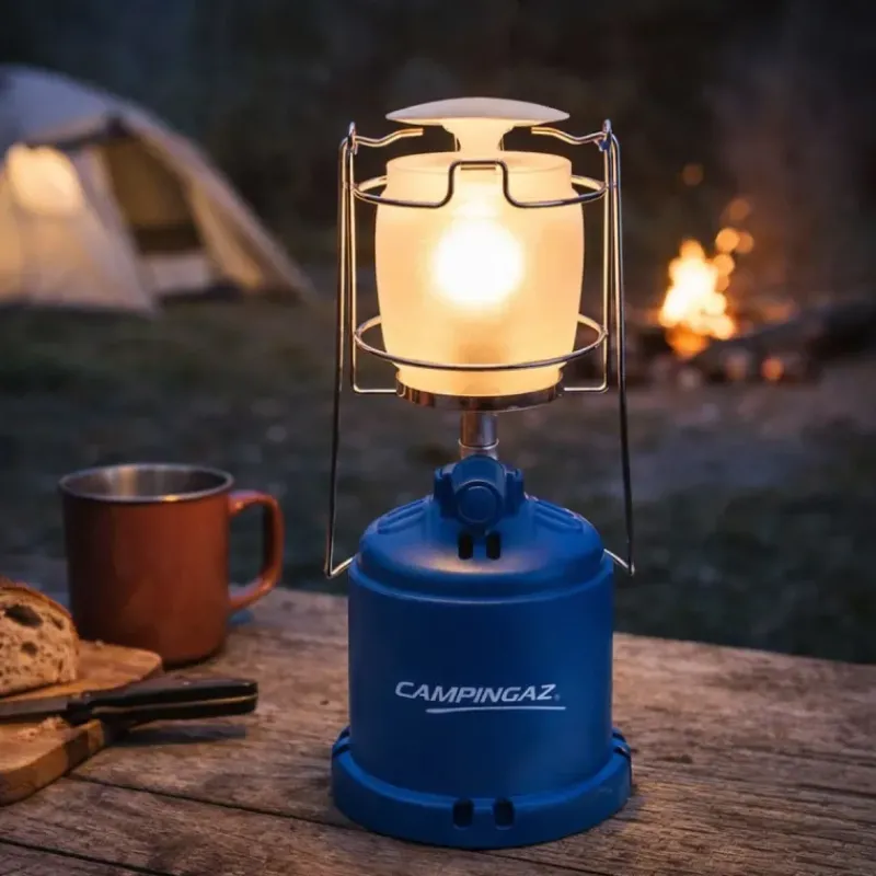 Lampe à gaz Lumogaz autonomie 5h verre bleu Ø 12 cm x H 26 cm* Online