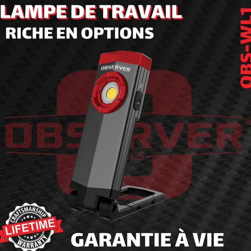 Lampe de travail SLIM OBSERVER - Rechargeable USB-C 1000 Lumens*Observer Tools Sale