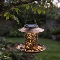 Lanterne solaire et mangeoire Ø 19 x 20 cm* Hot