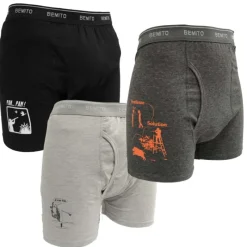 Lot 3 boxers humour ceinture élastique coton doublé M à 3XL*Bartavel Outlet