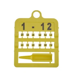 Lot de 12 Bagues fendues marquage laser Jaune*Rings 4 Wings Best