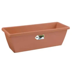 Lot de 8 Balconnières Elho® 50x16cm en plastique effet terre cuite* Sale