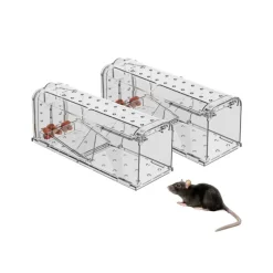 Lot de 2 cages à souris en plastique résistantes avec aération*