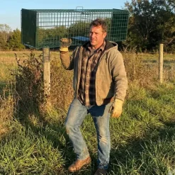 Lot de 10 Cages Renard à Appât robuste en maille carrée 13kg 140x30x35cm* Clearance