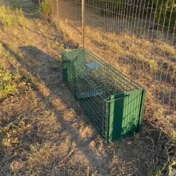 Lot de 10 Cages Renard à Appât robuste en maille carrée 13kg 140x30x35cm* Clearance