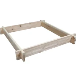 Lot de 3 carrés potager bois de sapin avec géotextile* Best