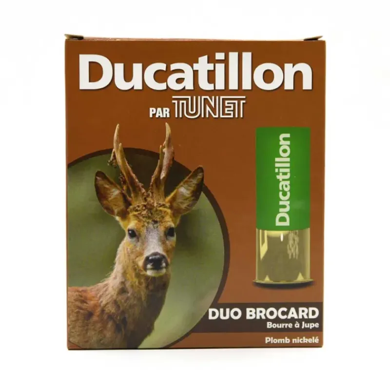 Lot de 100 cartouches cal.12/70 bourre jupe Duo Brocard 390ms*TUNET Hot