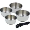 Lot de 4 casseroles inox à manche amovible 14/16/18/20 cm*Baumalu Online