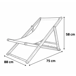 Lot de 2 Chiliennes en Toile de Coton Grise - Structure Bois de Pin* Discount