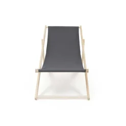 Lot de 2 Chiliennes en Toile de Coton Grise - Structure Bois de Pin* Discount