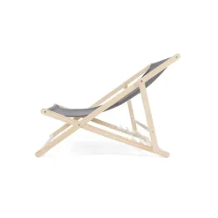 Lot de 2 Chiliennes en Toile de Coton Grise - Structure Bois de Pin* Discount