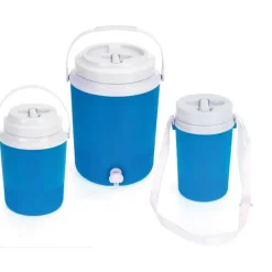 Lot de 3 Distributeurs de Boisson en Plastique - Capacités 7,5L, 2,4L et 1,25L - Bleu et Blanc* Best