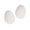 Lot de 2 oeufs factices caoutchouc crème*Olba Outlet